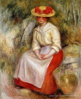 Gabrielle dans un chapeau de paille Gabrielle dans un chapeau de paille