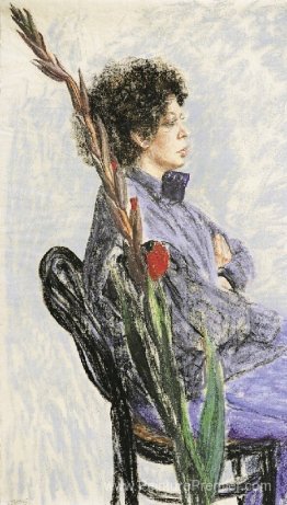 Anne avec un glaïeul Anne avec un glaïeul