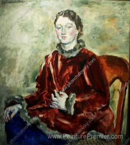 Une fille dans un manteau en velours Une fille dans un manteau en velours