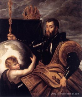 Allégorie sur l'empereur Charles en tant que dirigeant des vaste Allégorie sur l'empereur Charles en tant que dirigeant des vaste