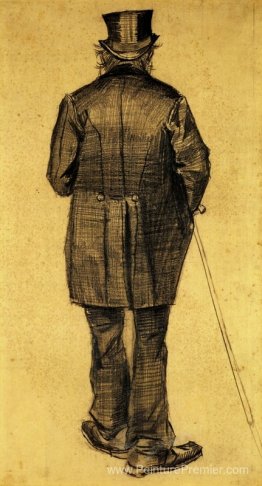 Vieil homme dans une couture de queue Vieil homme dans une couture de queue