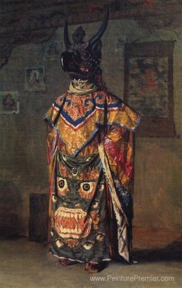 Lama bouddhiste dans un monastère lors d'un pemionchi de vacance Lama bouddhiste dans un monastère lors d'un pemionchi de vacance