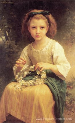 Enfant tressant une couronne Enfant tressant une couronne