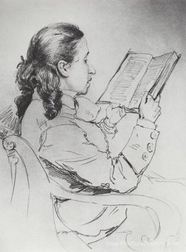 Portrait de par exemple Mamontova Reading Portrait de par exemple Mamontova Reading