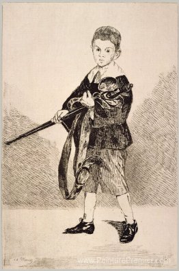Le garçon avec une épée Le garçon avec une épée