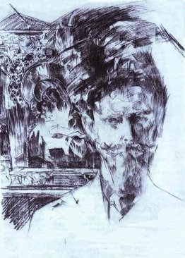 Portrait du docteur Fiodor Usoltsev avec une icône en arrière-pl Portrait du docteur Fiodor Usoltsev avec une icône en arrière-pl