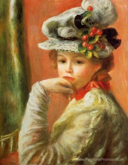 Jeune fille dans un chapeau blanc Jeune fille dans un chapeau blanc