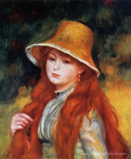 Jeune fille dans un chapeau de paille Jeune fille dans un chapeau de paille