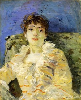 Jeune femme sur un canapé Jeune femme sur un canapé
