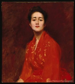 Étude de la fille en robe japonaise Étude de la fille en robe japonaise