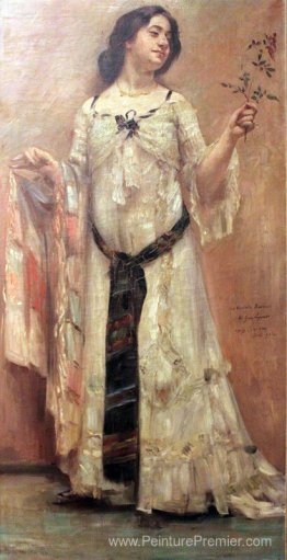 Portrait de Charlotte Berend en robe blanche Portrait de Charlotte Berend en robe blanche