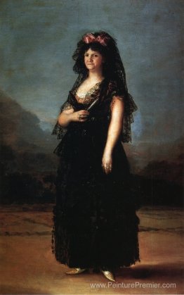 La reine María Luisa portant une mantille La reine María Luisa portant une mantille