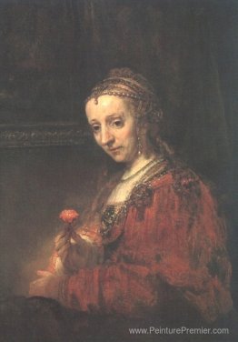 Femme avec un rose Femme avec un rose