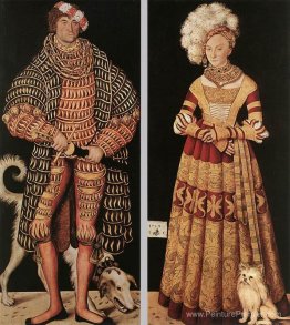 Portraits d'Henry le pieux, duc de Saxe et de son épouse Kathari Portraits d'Henry le pieux, duc de Saxe et de son épouse Kathari