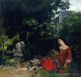 Femme avec guirlande Femme avec guirlande