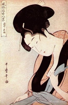 Femme dans la chambre la nuit pluvielle Femme dans la chambre la nuit pluvielle
