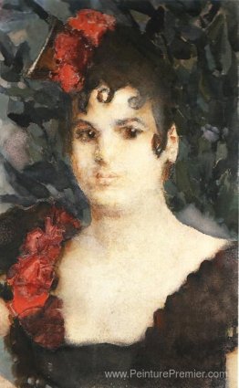 Portrait d'un T. Lyubatovich dans le rôle de Carmen Portrait d'un T. Lyubatovich dans le rôle de Carmen