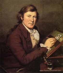 James Peale peignant une miniature James Peale peignant une miniature