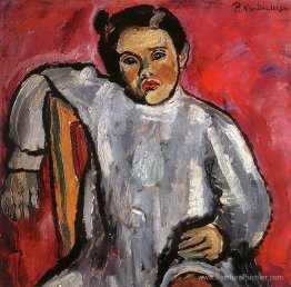 Natasha sur une chaise (portrait de N. P. Konchalovskaya dans l' Natasha sur une chaise (portrait de N. P. Konchalovskaya dans l'