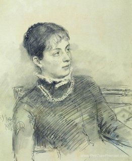 Portrait d'une jeune femme, assise sur le canapé Portrait d'une jeune femme, assise sur le canapé