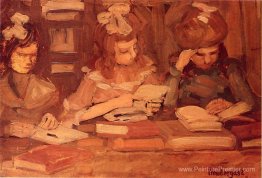 Dans la bibliothèque (également connue sous le nom de trois écol Dans la bibliothèque (également connue sous le nom de trois écol