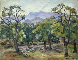 Crimée. Paysage du soir (Yayla). Crimée. Paysage du soir (Yayla).