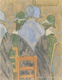 Religieuses et écolières debout à l'église Religieuses et écolières debout à l'église