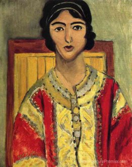 Lorette avec une robe rouge Lorette avec une robe rouge