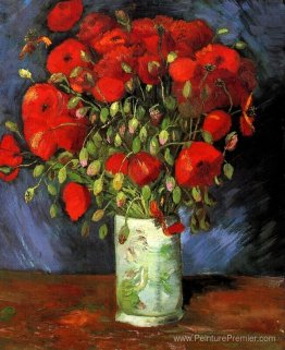 Vase avec coquelicots rouges Vase avec coquelicots rouges