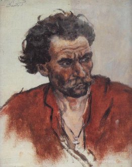 Cosaque avec une chemise rouge Cosaque avec une chemise rouge