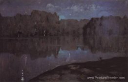 Nuit. Bord de la rivière. Nuit. Bord de la rivière.