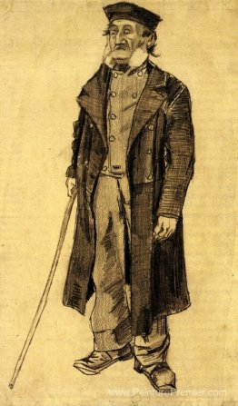 Vieil homme avec un bâton Vieil homme avec un bâton