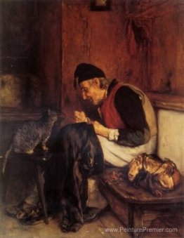 Vieil homme qui coudre Vieil homme qui coudre