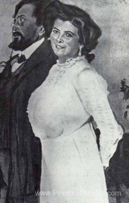 Portrait de l'avocat Oscar Osipovich Grusenberg avec sa femme (R Portrait de l'avocat Oscar Osipovich Grusenberg avec sa femme (R