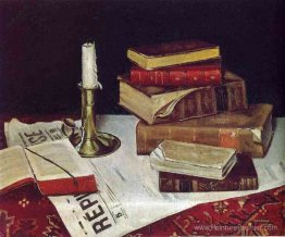 Nature morte avec des livres et des bougies Nature morte avec des livres et des bougies
