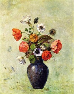 Anémones et coquelicots dans un vase Anémones et coquelicots dans un vase