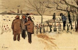 Les mineurs dans l'hiver de la neige Les mineurs dans l'hiver de la neige
