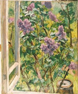 Nature morte. Lilas dans la fenêtre. Nature morte. Lilas dans la fenêtre.