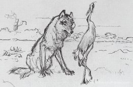 Le loup et la grue Le loup et la grue