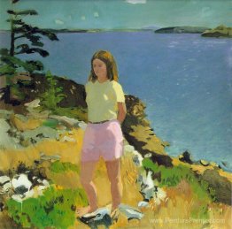 Fille dans un paysage Fille dans un paysage