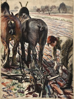 Laboure à cheval, fille terrestre Laboure à cheval, fille terrestre