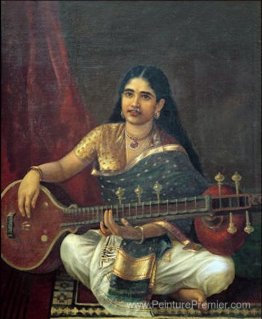 Femme avec veena Femme avec veena