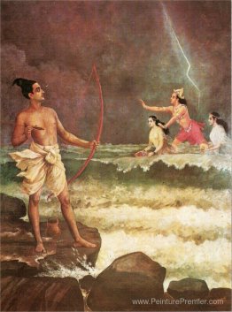 Sri Rama vaincant la mer Sri Rama vaincant la mer