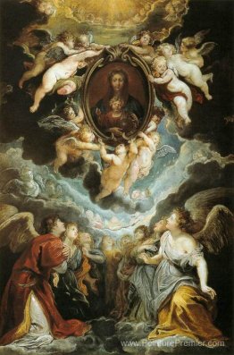 La Madonna della Vallicella adorée par les séraphins et le chéru La Madonna della Vallicella adorée par les séraphins et le chéru