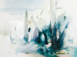 Paysage bleu doux Paysage bleu doux