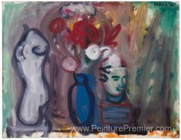 Fleurs dans un vase bleu Fleurs dans un vase bleu