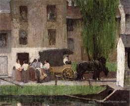 Le chariot du colporteur sur le canal, New Hope Le chariot du colporteur sur le canal, New Hope