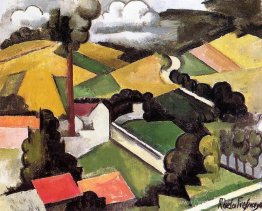 La cheminée d'usine, le paysage meulan La cheminée d'usine, le paysage meulan