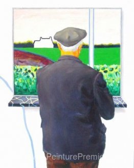 Père devant la fenêtre Père devant la fenêtre