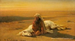 Arabe et un cheval mort Arabe et un cheval mort